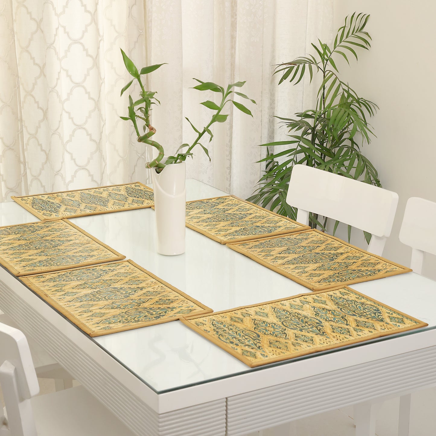 Dining Table Mats Set - Set of 6 (Anti-Slip Back) 40% OFF