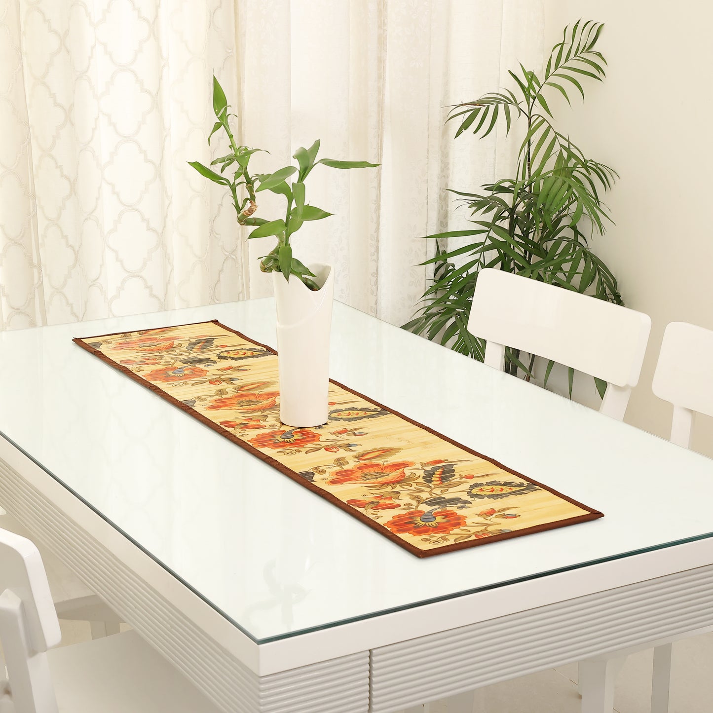 Dining Table Runner - Flower Print (Anti Slip Back) 40% OFF