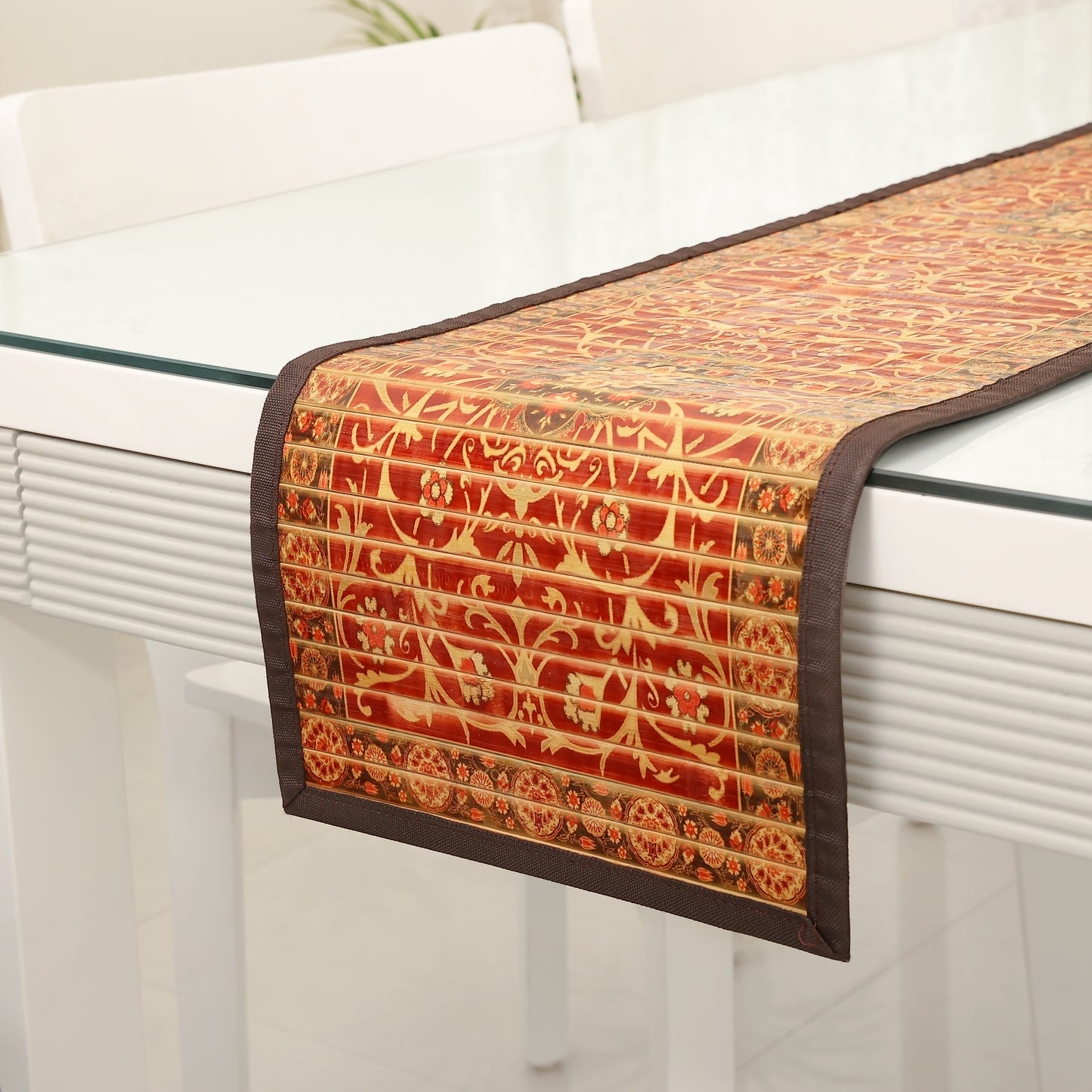Dining Table Mats and Runner Set - Flower Print (Anti-Slip Back) 40% OFF