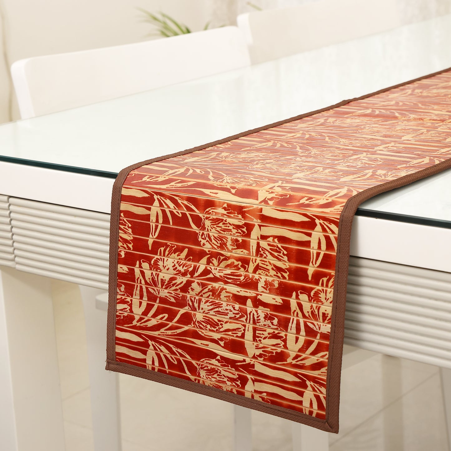 Dining Table Mats and Runner Set - Flower Print (Anti-Slip Back) 40% OFF