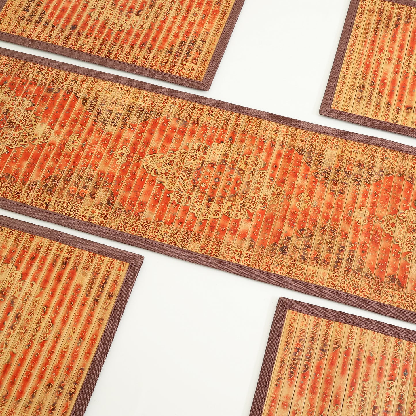 Dining Table Mats and Runner Set - Persian Design (Anti-Slip Back) 40% OFF