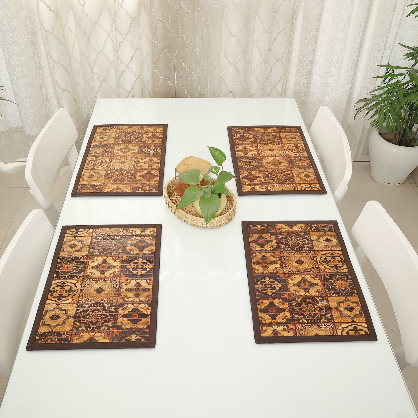 Dining Table Mats Set - Set of 6 (Anti-Slip Back) 40% OFF