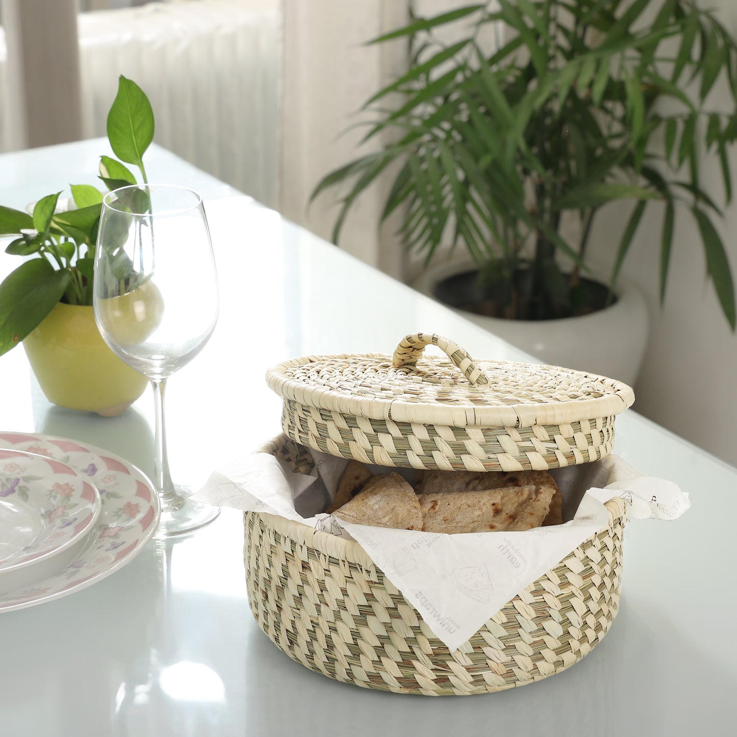 Handmade Sabai Grass Roti Box