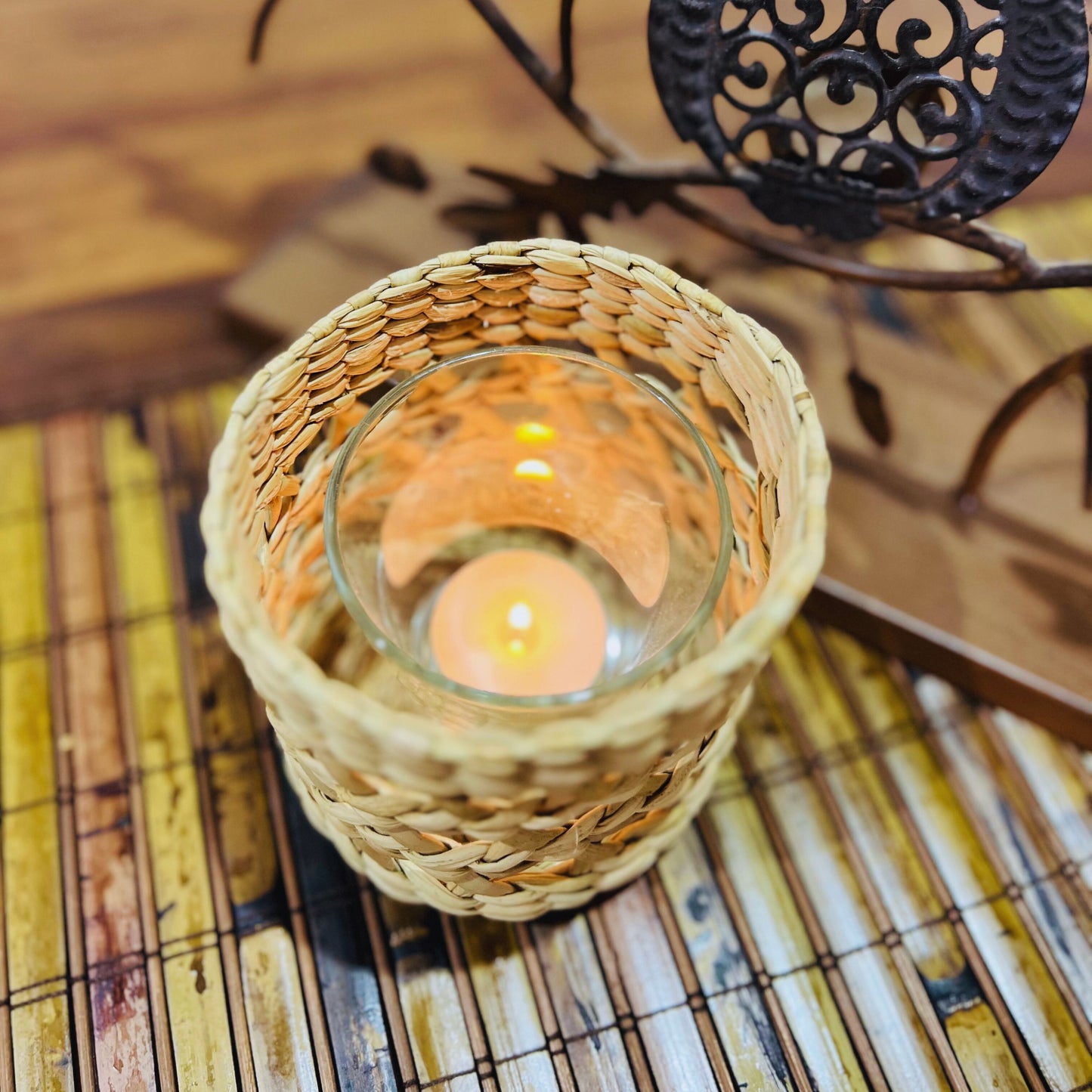 Kauna Grass Small Planter | Tealight Holders | Small Organizer(set of 2)