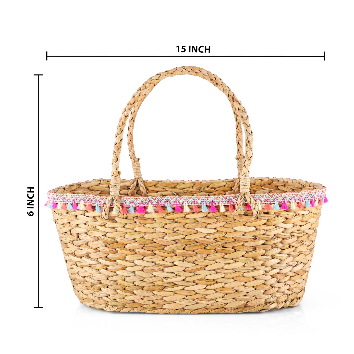 Kauna Grass Rectangular baskets For Multipurpose Uses (Beige)