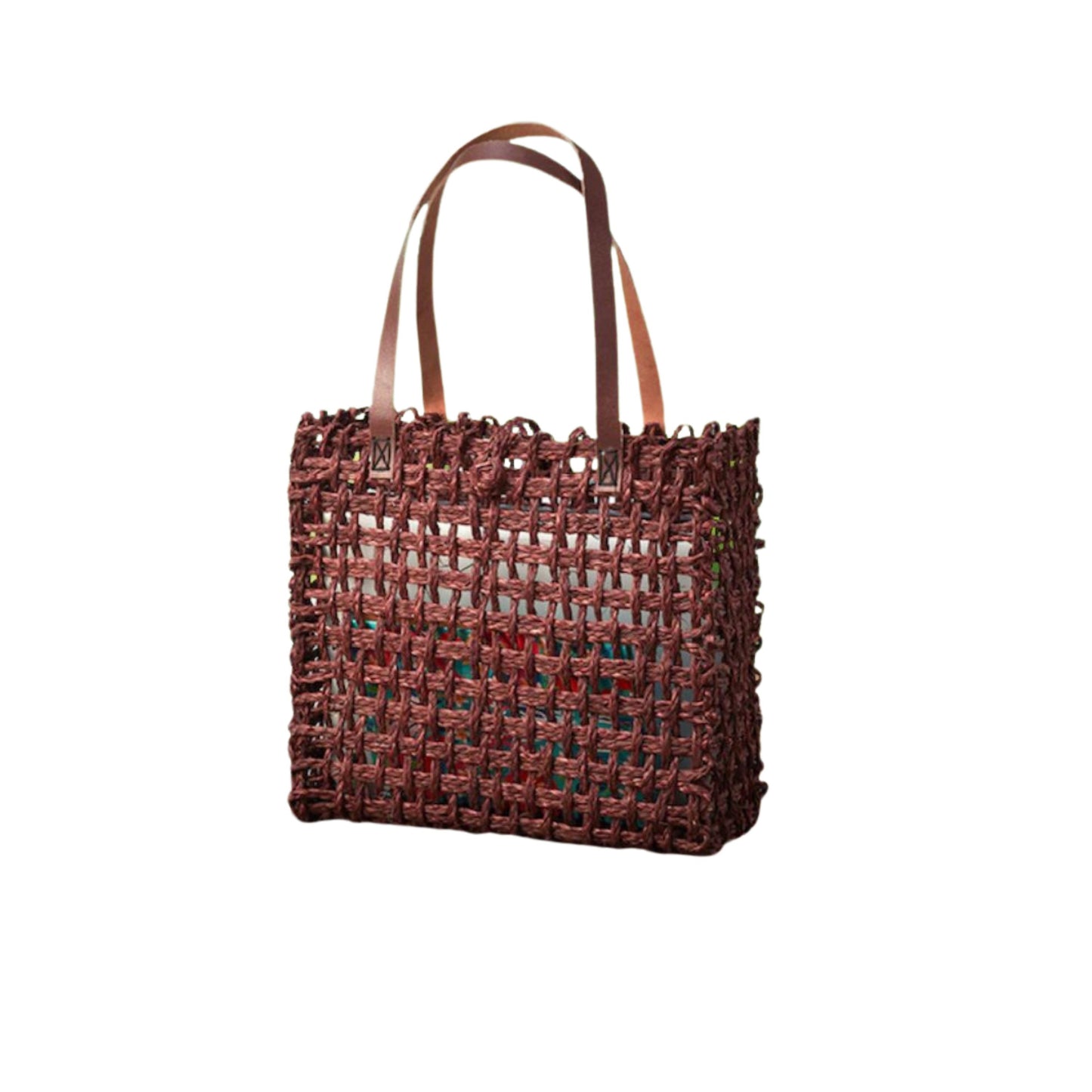 Sabai Grass Mesh Bag For Lunch and Bottle (Brown)