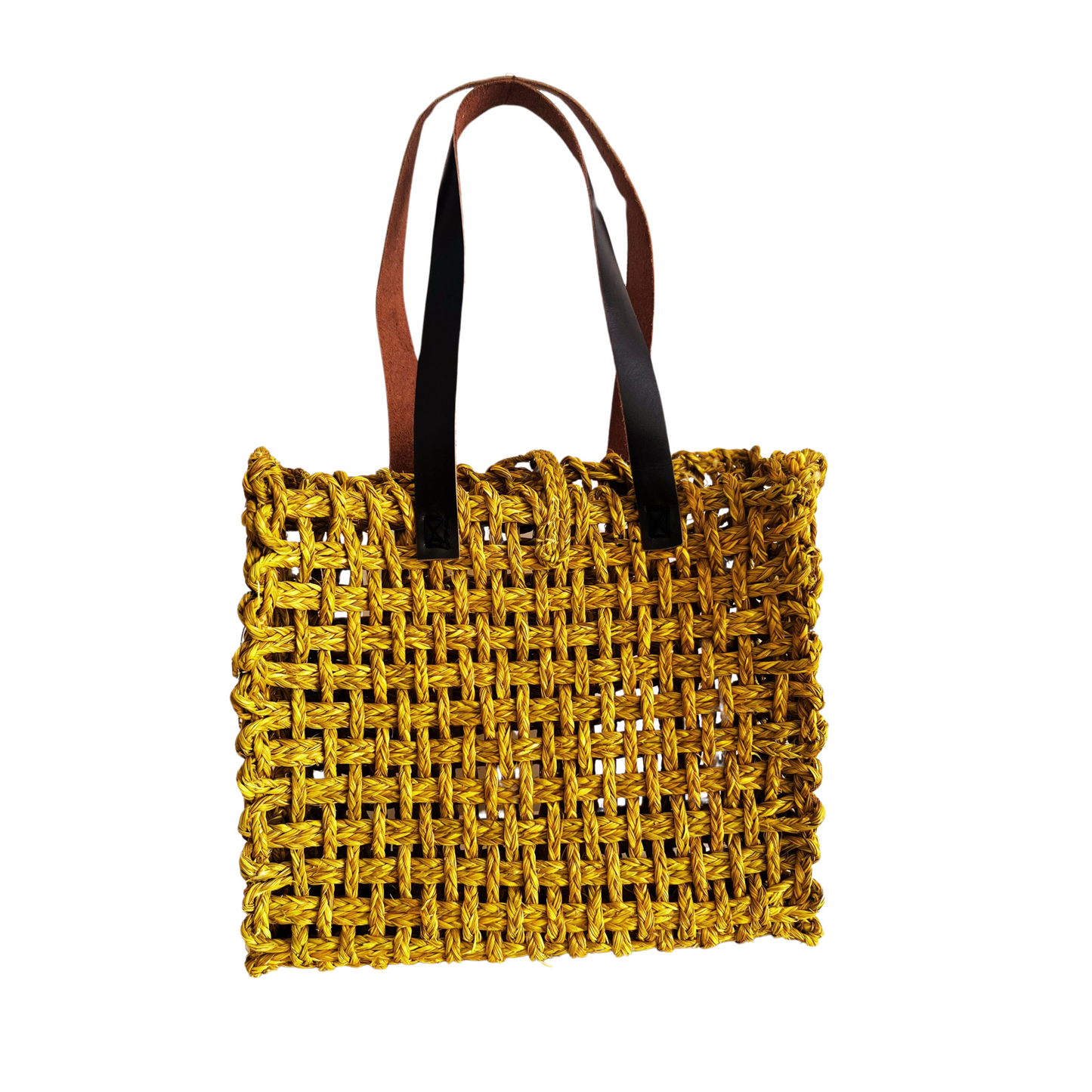Sabai Grass Mesh Bag For Lunch and Bottle (Yellow)