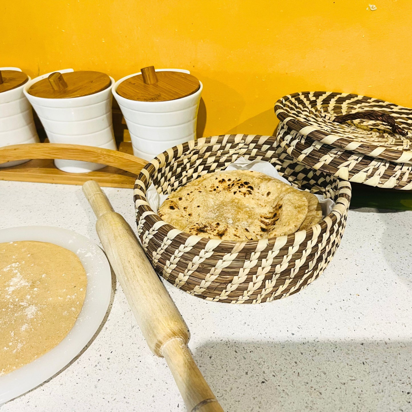 Handmade Sabai Grass Roti Box