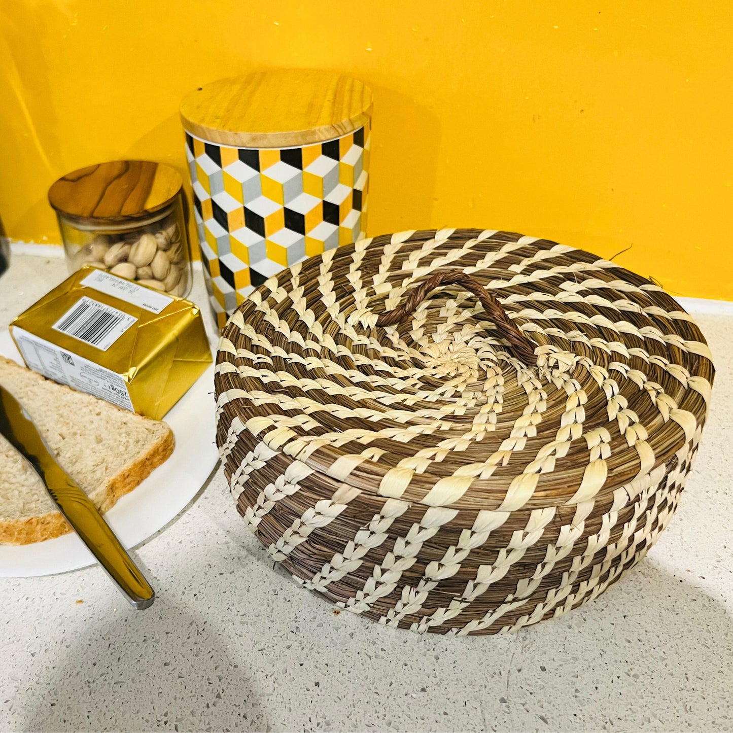 Handmade Sabai Grass Roti Box