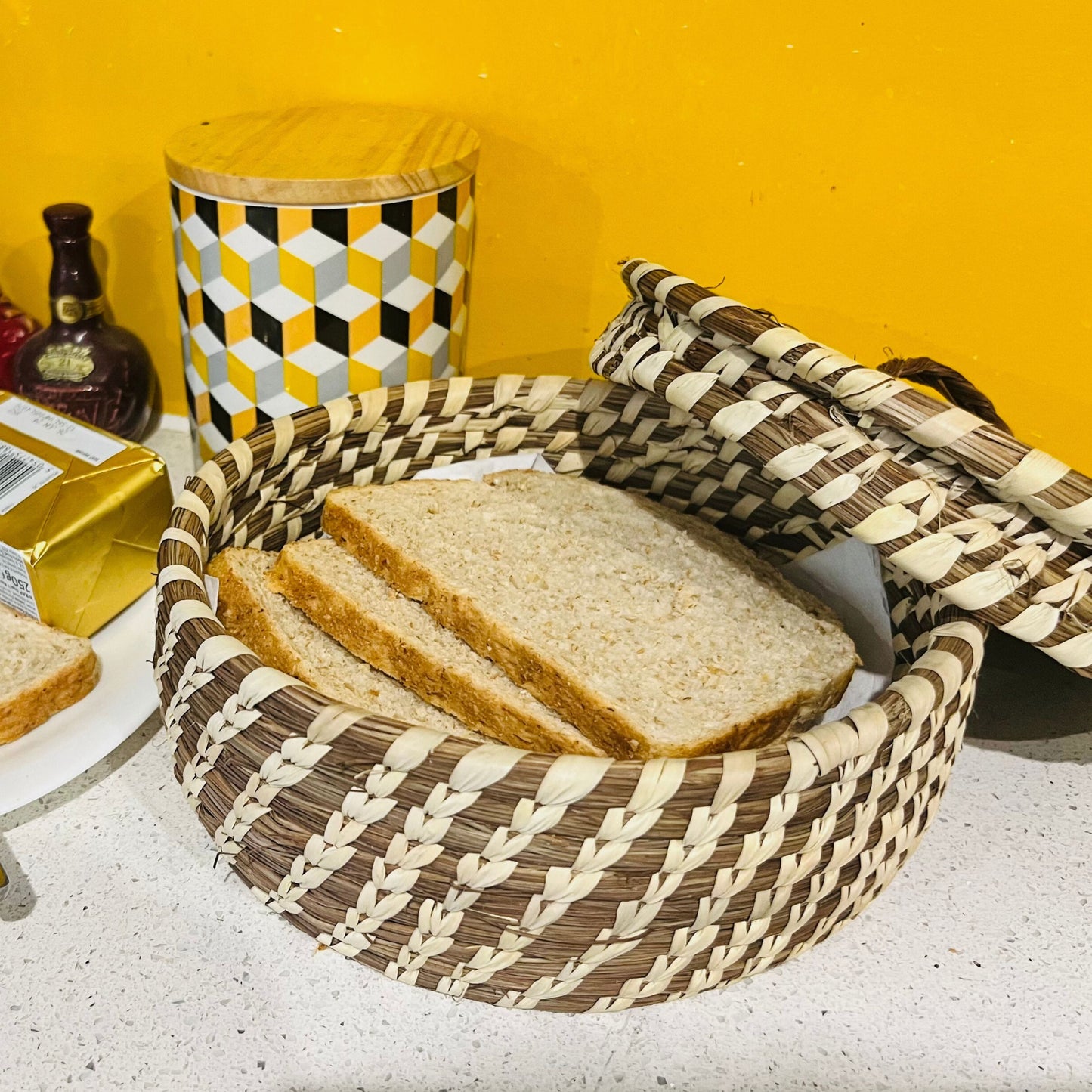 Handmade Sabai Grass Roti Box