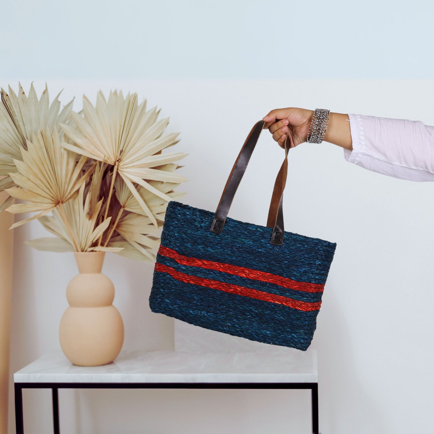 Handmade Sabai Grass Shopping Bag for Women