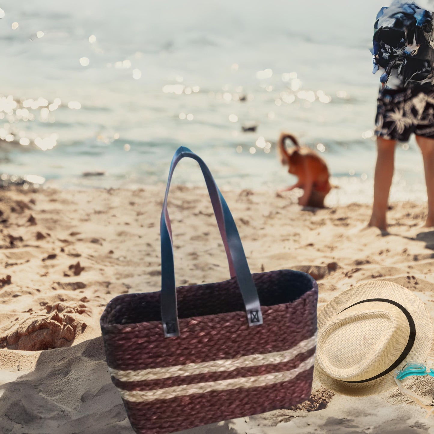 Handmade Sabai Grass Shopping Bag for Women