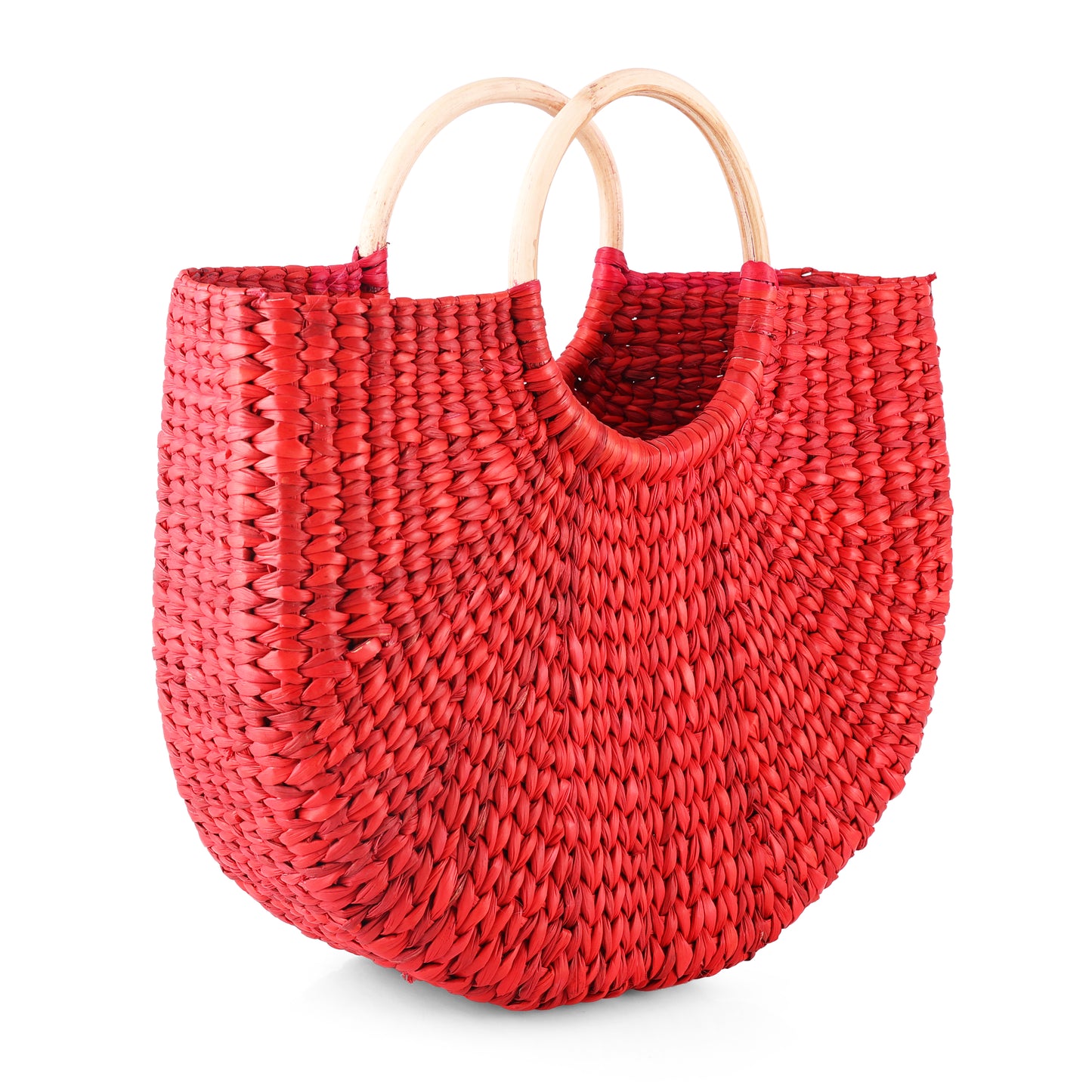 Elegant Red U-Shaped Boho Bag and basket for Women