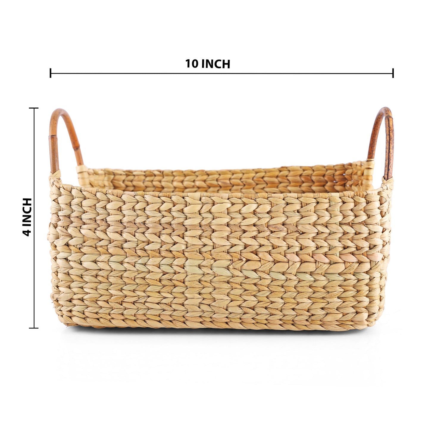 Kauna Grass Cane Handle Hamper Basket (Beige)