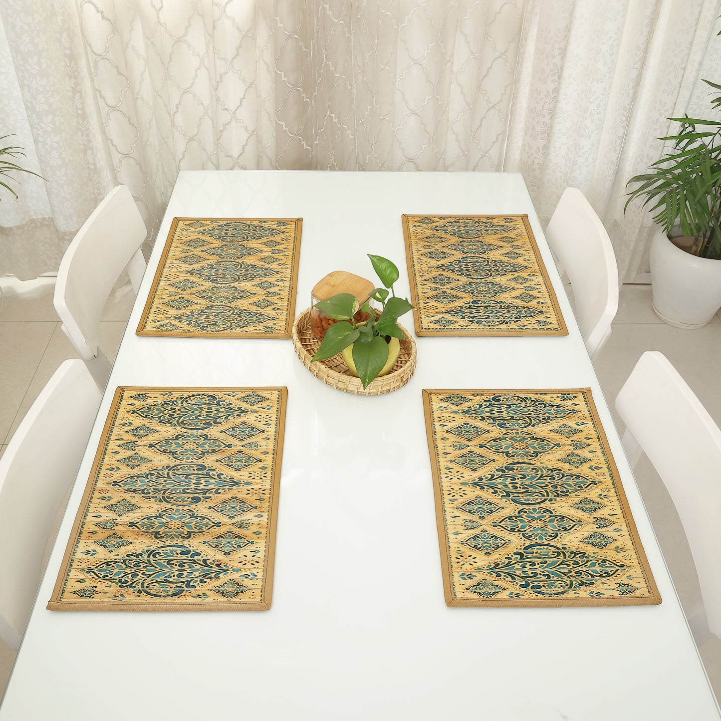 Dining Table Mats Set - Set of 6 (Anti-Slip Back)     40% OFF