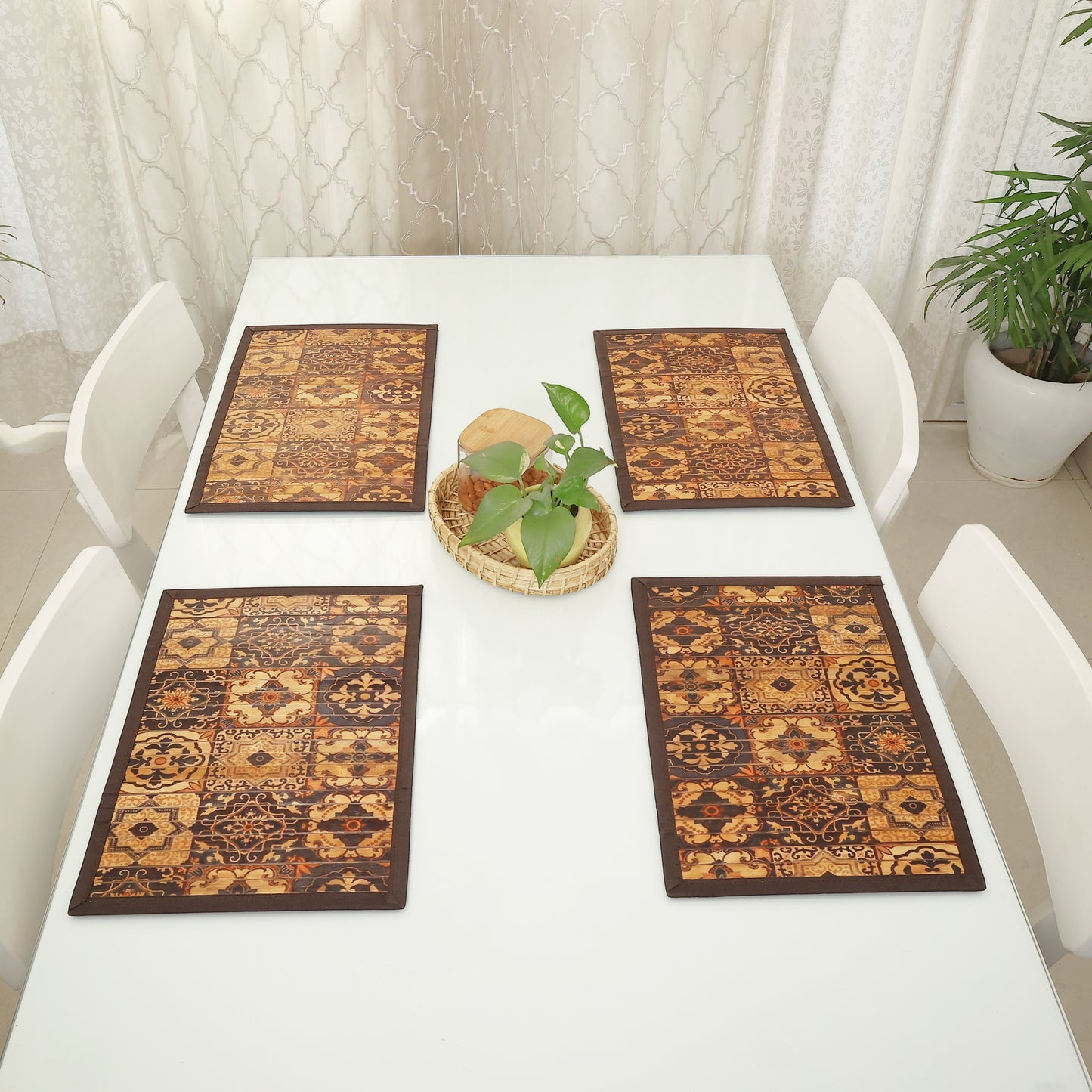 Dining Table Mats Set - Set of 6 (Anti-Slip Back)     40% OFF