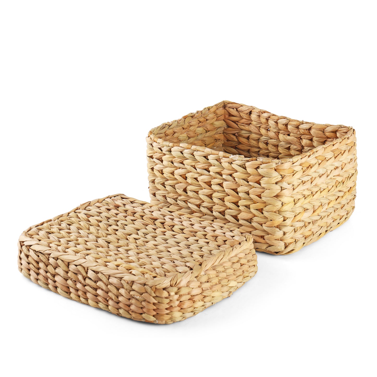 Kauna Grass Wicker Jewellery Basket/Box With Lid
