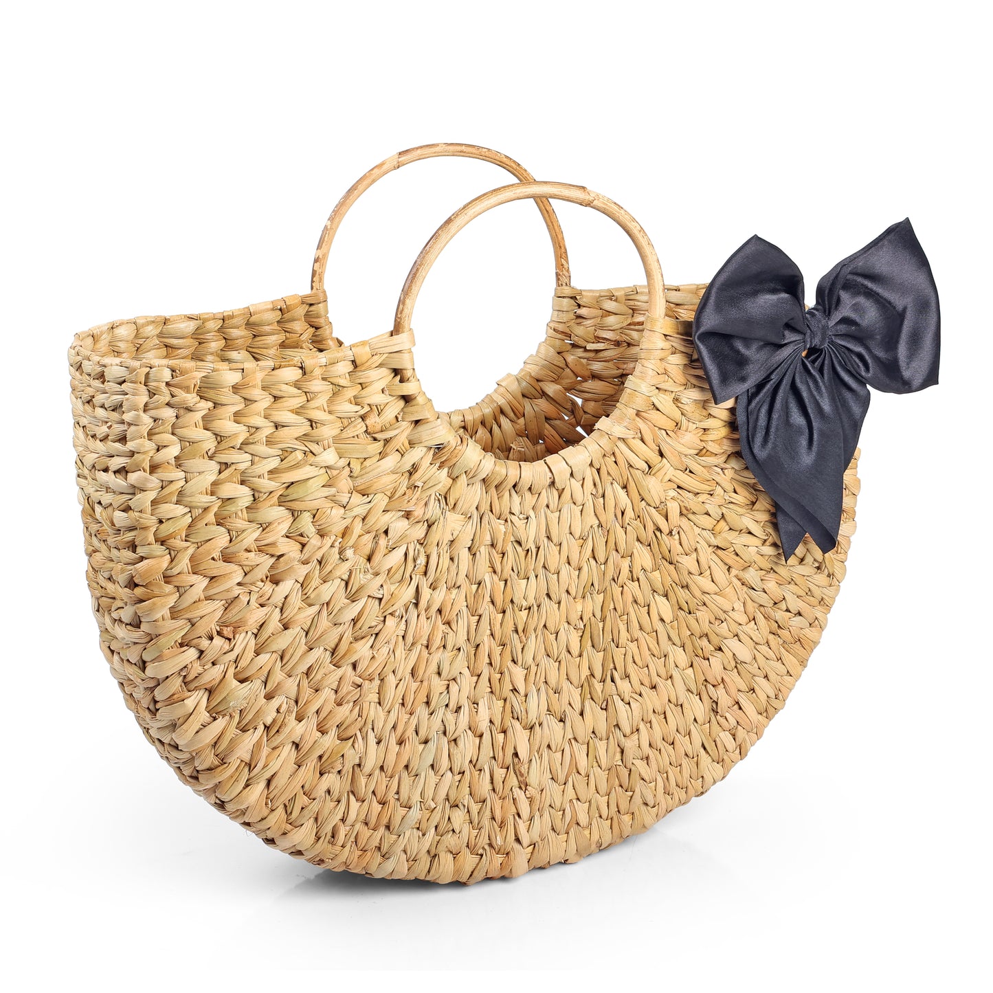 Black Bow-Boho Style Bag/Basket