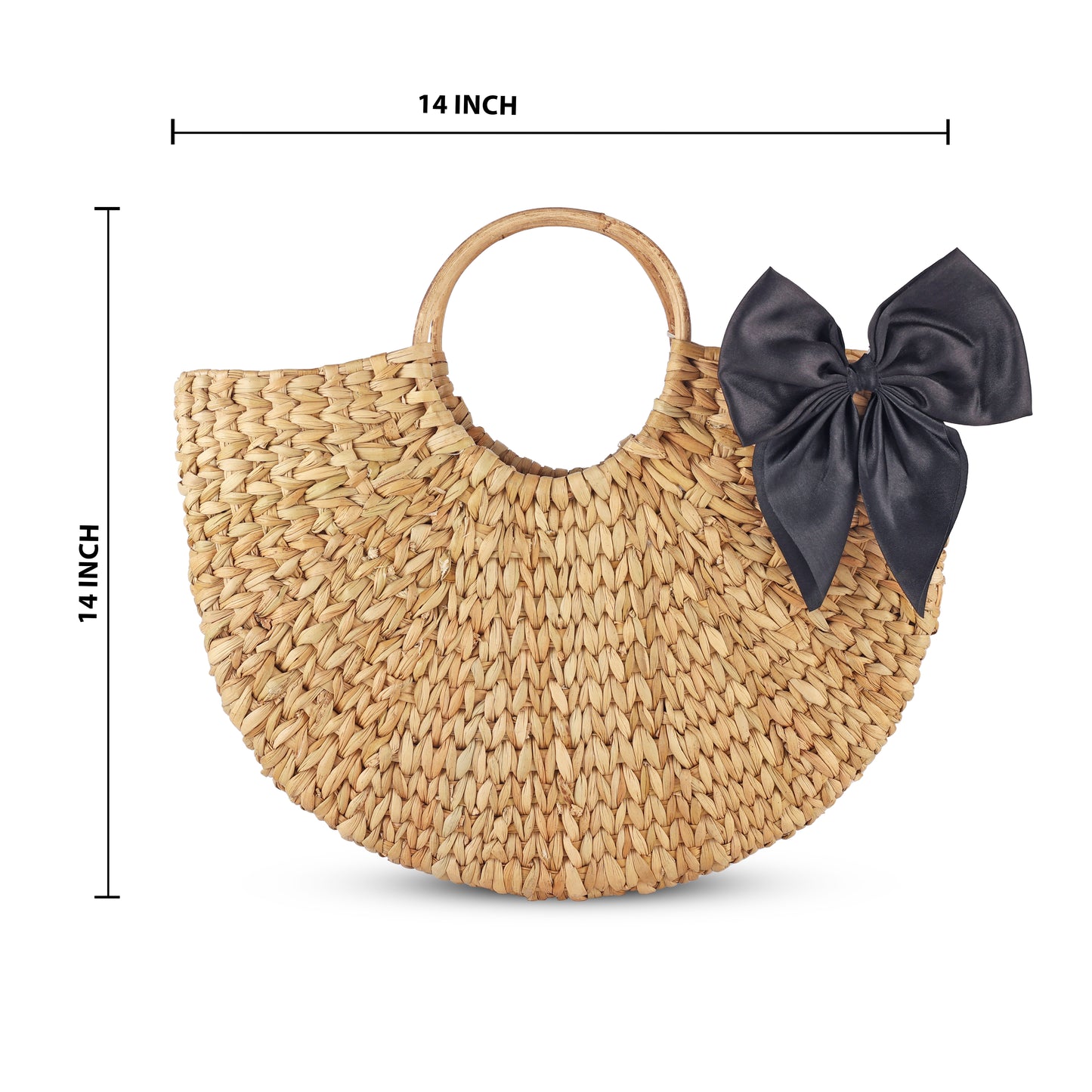 Black Bow-Boho Style Bag/Basket