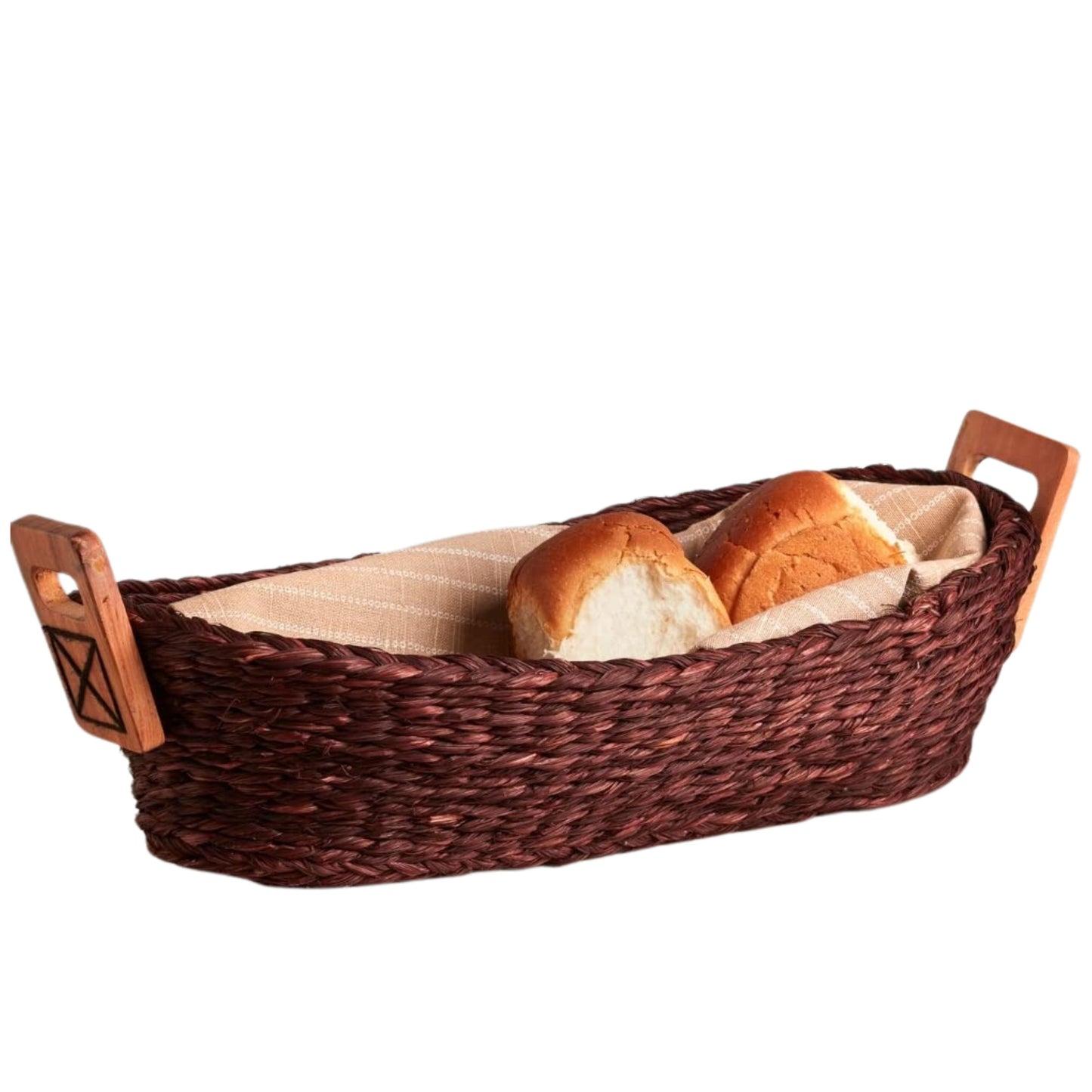 Handmade Sabai Grass Bread Basket (Brown)