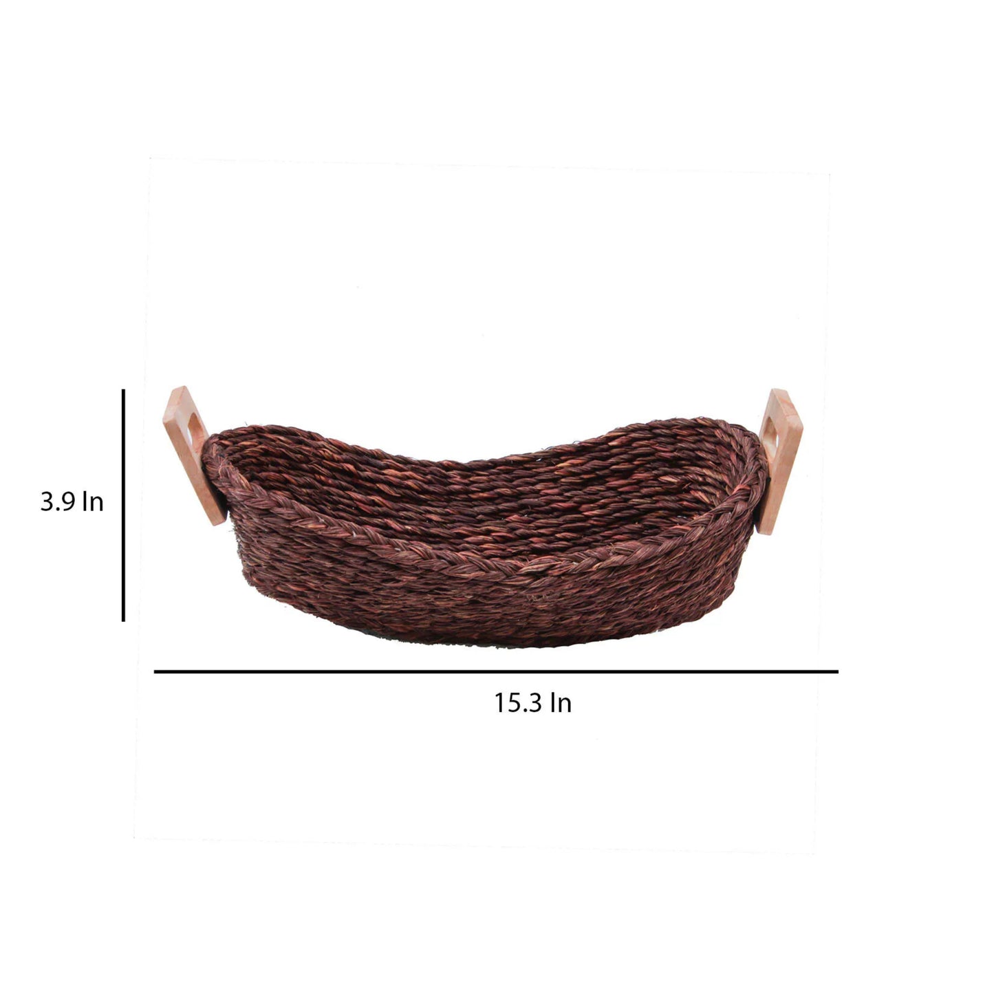 Handmade Sabai Grass Bread Basket (Brown)