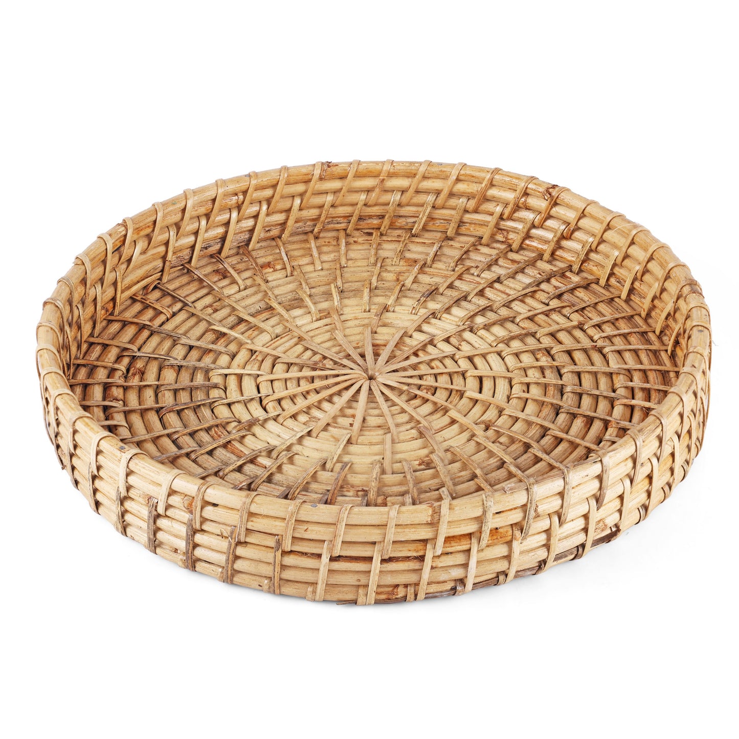 Handmade Cane Round Tray